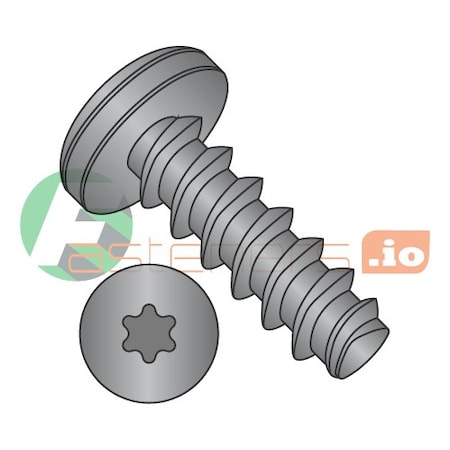 Newport Fasteners Thread Forming Screw, #6 x 1/2 in, Black Zinc Plated Steel Pan Head Torx Drive, 10000 PK 453062